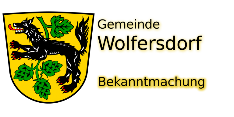 Teaser-Logo Wolfersdorf - Bekanntmachung