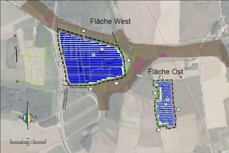 Ausschnitt Solarpark Pfettrach III